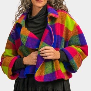 Alembika Bright lights, big city checkered jacket Size XS (US6-8)